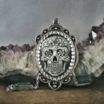 Dia De Los Muertos Sugar Skull Cameo Necklace