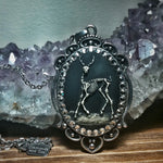 Deer Skull Cameo Necklace