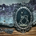 Deer Skull Cameo Necklace