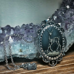 Deer Skull Cameo Necklace