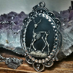 Deer Skull Cameo Necklace