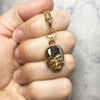 Small Swarovski Skull Necklace - Gold