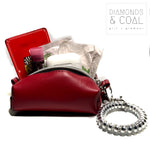 Tiny Boxy Bag - Crimson Faux Leather