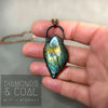 Electroformed Freeform Labradorite Necklace #2