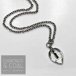 Iceland Black Sands Drop Crystal Necklace