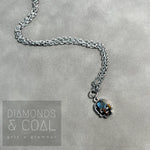 Small Swarovski Skull Necklace - Silver