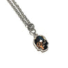 Small Swarovski Skull Necklace - Silver