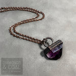 Electroformed Amethyst Point Necklace #2