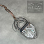 Electroformed Crackle Quartz Point Necklace