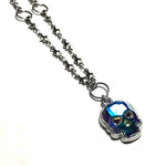 Deluxe Swarovski Skull Necklace - Silver