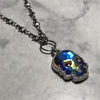 Deluxe Swarovski Skull Necklace - Silver