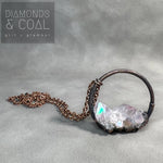 Electroformed Angel Aura Spirit Quartz Hoop Necklace #2