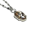 Deluxe Swarovski Skull Necklace - Silver