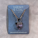 Electroformed Amethyst Point Necklace #1